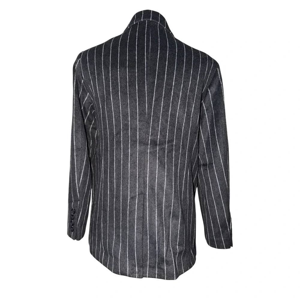 Pistola Charcoal Chalk Stripe Wool Blend Blazer Jacket P00095185WH XS New A4